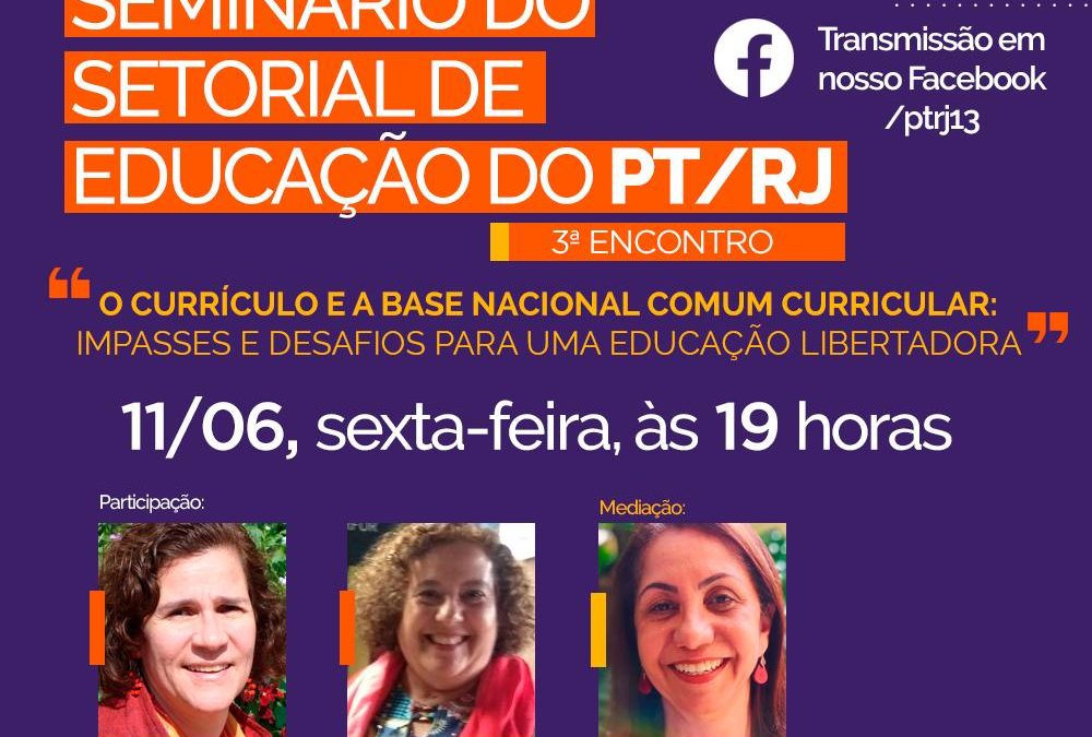 PT-RJ realiza seminários preparatórios para a plenária estadual de educação.