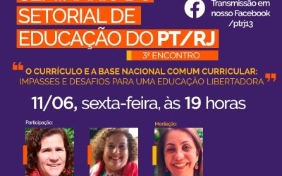 PT-RJ realiza seminários preparatórios para a plenária estadual de educação.